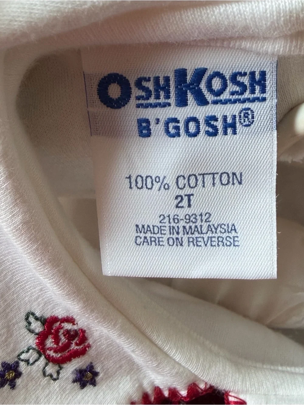 Vintage 90s OshKosh B'Gosh 2t Holiday Christmas Dress & Long Sleeve Set